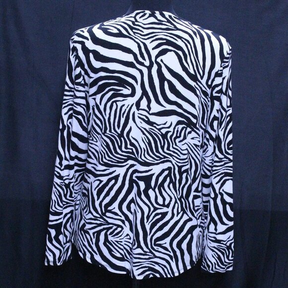by Chicos Zebra Animal Print Long Sleeve Top - Picture 3 of 8